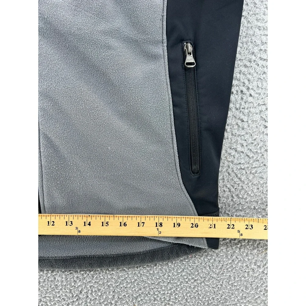 Vintage Nike Y2K Men's Fleece Jacket Black Grey Colorblock Full Zip‎ Medium